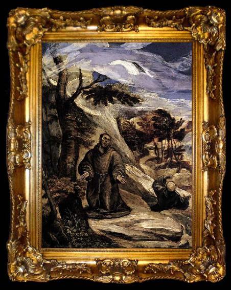 framed  GRECO, El St Francis Receiving the Stigmata, ta009-2